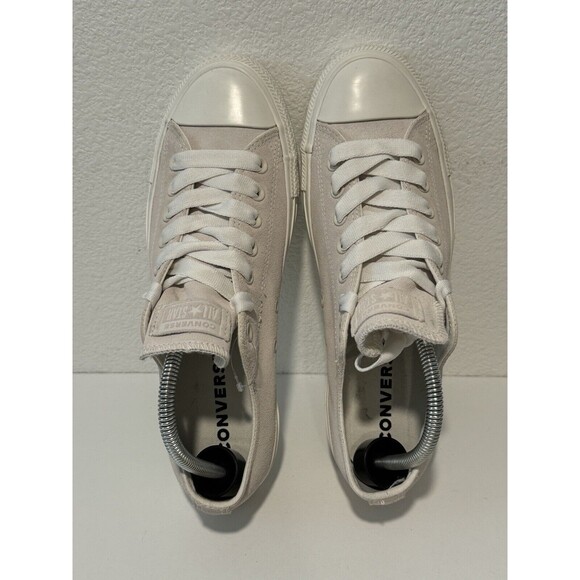 Converse Chuck Taylor All-Star Low Top Beige Suede Mens Sz 8 Womens 10 NEW - Picture 8 of 13